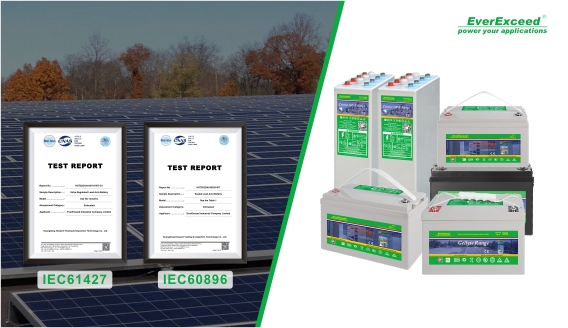 Ắc quy axit chì EverExceed đã vượt qua các bài kiểm tra IEC60896 VÀ IEC61427