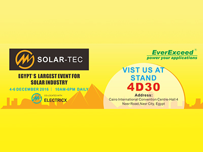 Chào mừng đến thăm EverExceed tại Electricx & Solar-Tec 2016