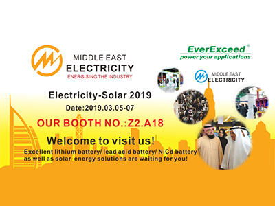 Chào mừng bạn đến thăm EverExceed tại Trung Đông Điện - Năng lượng mặt trời 2019
